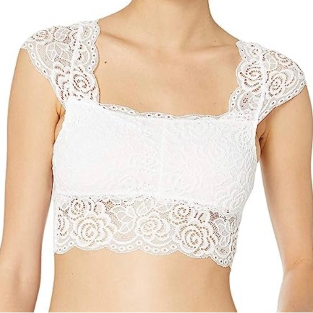 Free People Chase Me Lace Brami Crop Top